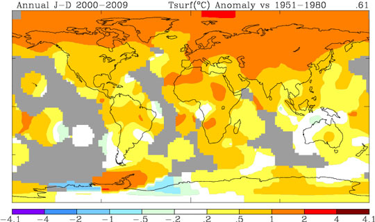 Annual Average Temperature History For Earth Current Results