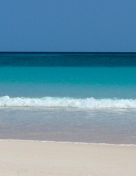 Beach on the Caribbean Ocean near Cancun, Mexico