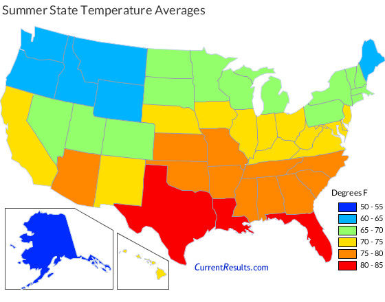 Humidity Chart Usa