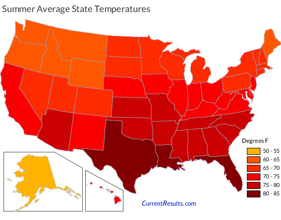 Humidity Chart Usa